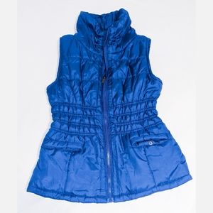 Royal Blue 💙 Puffer Sleeveless High Collar Vest, Women's Size Small